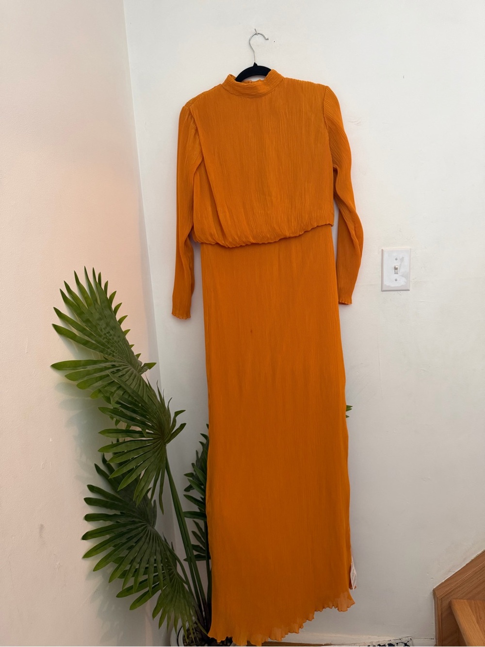 ASOS Orange Long Sleeve Maxi Dress